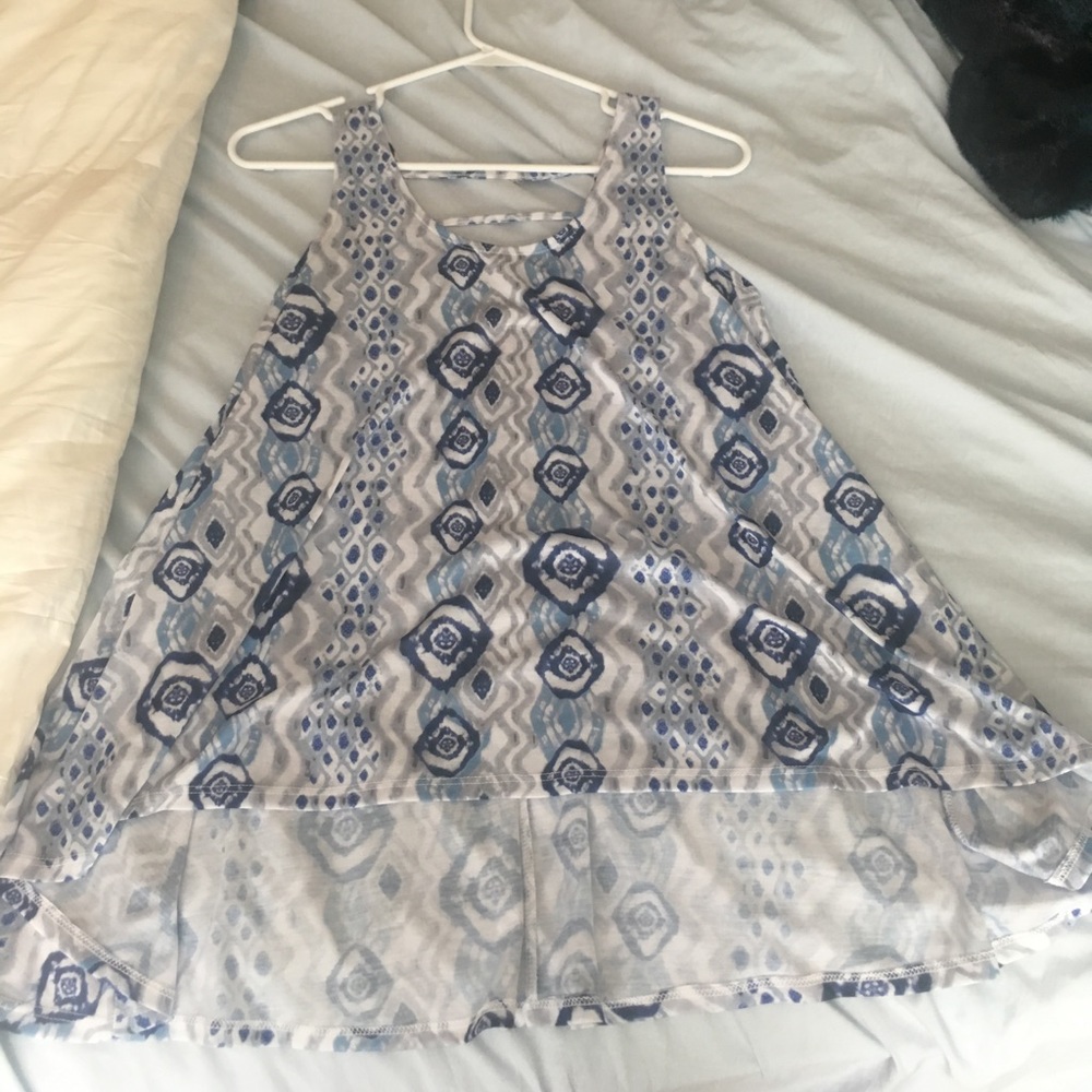 Blue and grey tank top