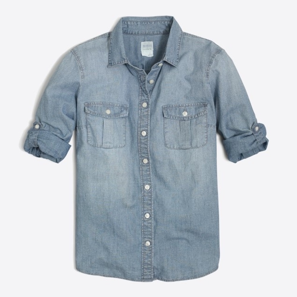 J.Crew classic chambray shirt in perfect fit