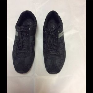Authentic Black Coach Sneakers, Size 7