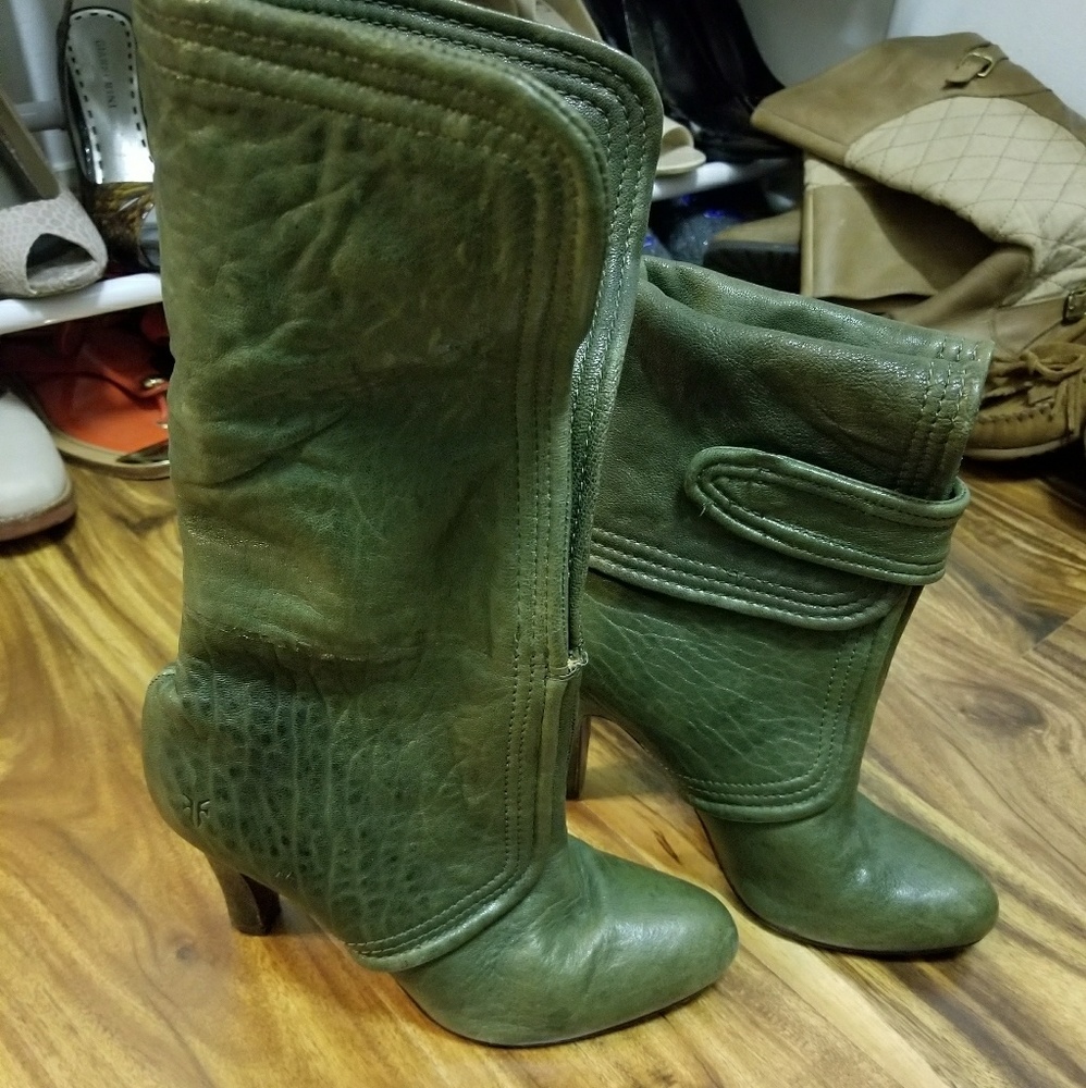 Frye Olive Green Booties