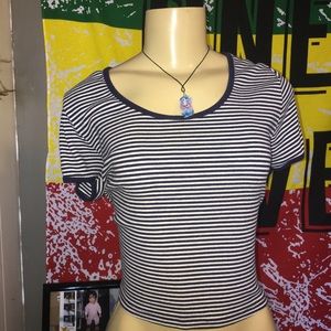 A simple striped cropped top