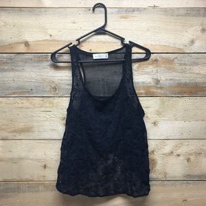 A&F Lace split back Tank Top