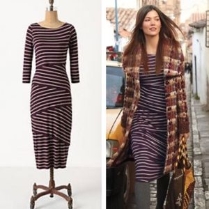 Anthropologie Bailey 44 Tiered Midi & 3/4 Sleeves