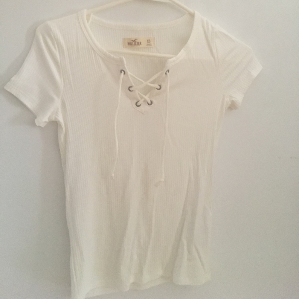 Strappy knit t-shirt