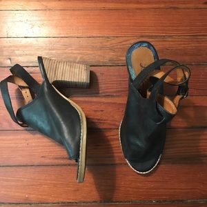 Lucky Brand Peep Toe Booties