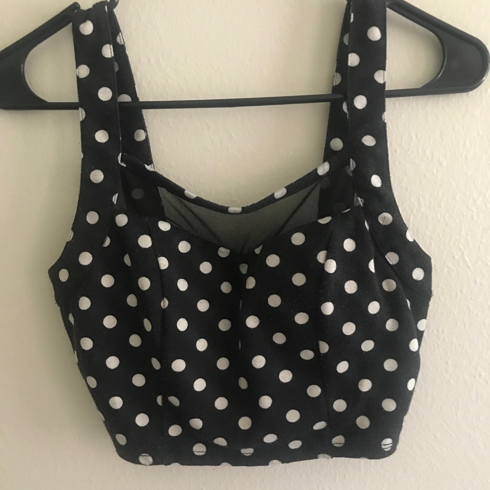 Polka dot crop top