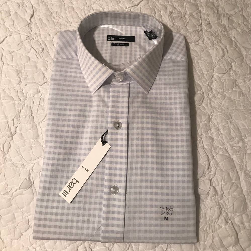 Men's bar III slim fit button down shirt