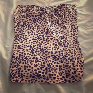 Leopard print tube top