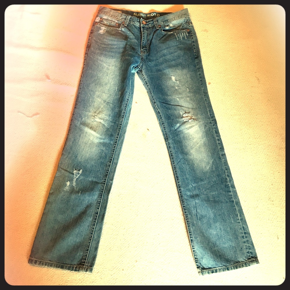 Andrew Marc Marc Moto jeans slouch cylinder 30x30
