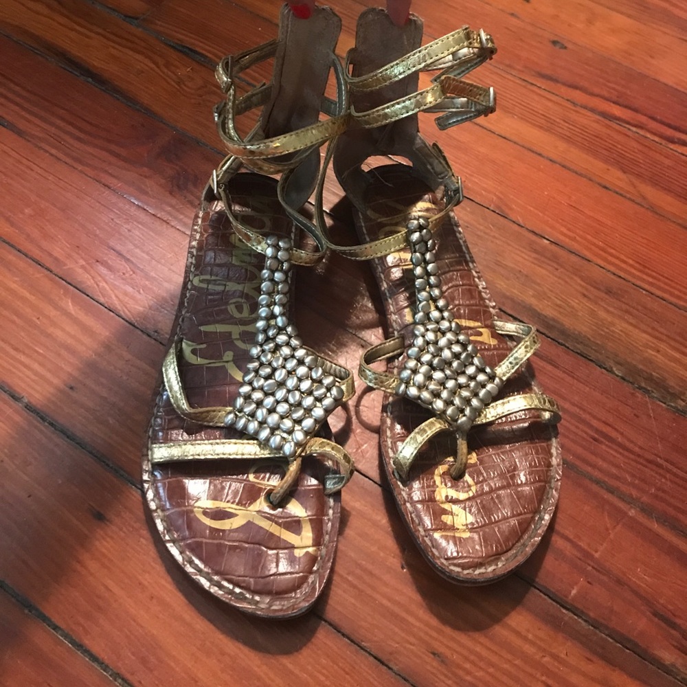 Gold Sam Edelman Gladiator Sandals
