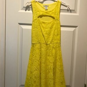 Yellow lace dress