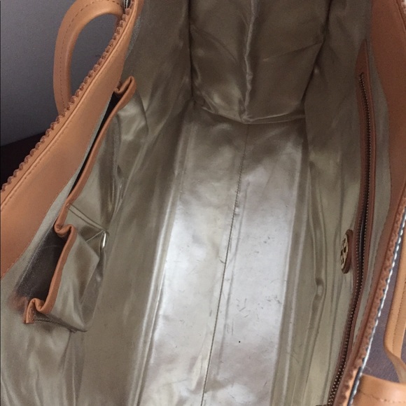 Authentic Tory Burch Viva Striped Tote Bag - Picture 7 of 8