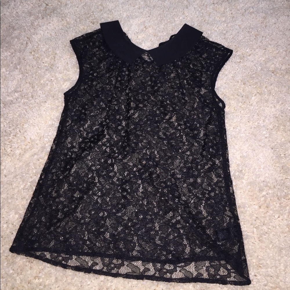 Express Black Lace Top