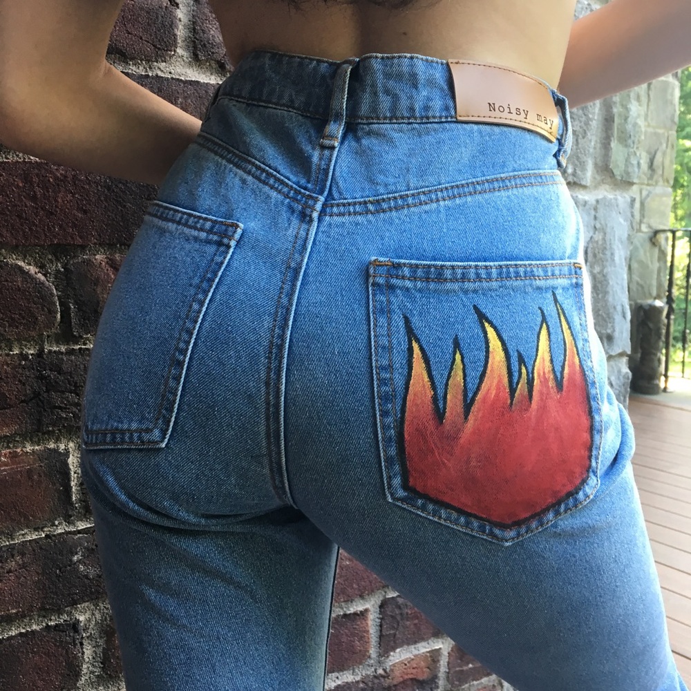 brand new with tags hand painted jeans