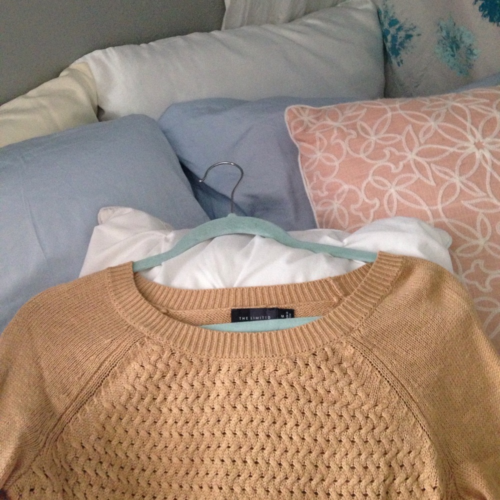 Classy tan sweater!