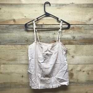A&F Blush Embroidered Tank Top
