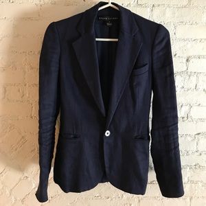 Ralph Lauren Navy Linen Blazer