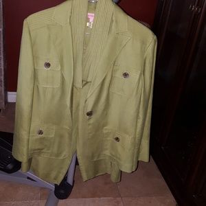 Linen Short Pant Suit (Jacket, Bermudas, Sash)