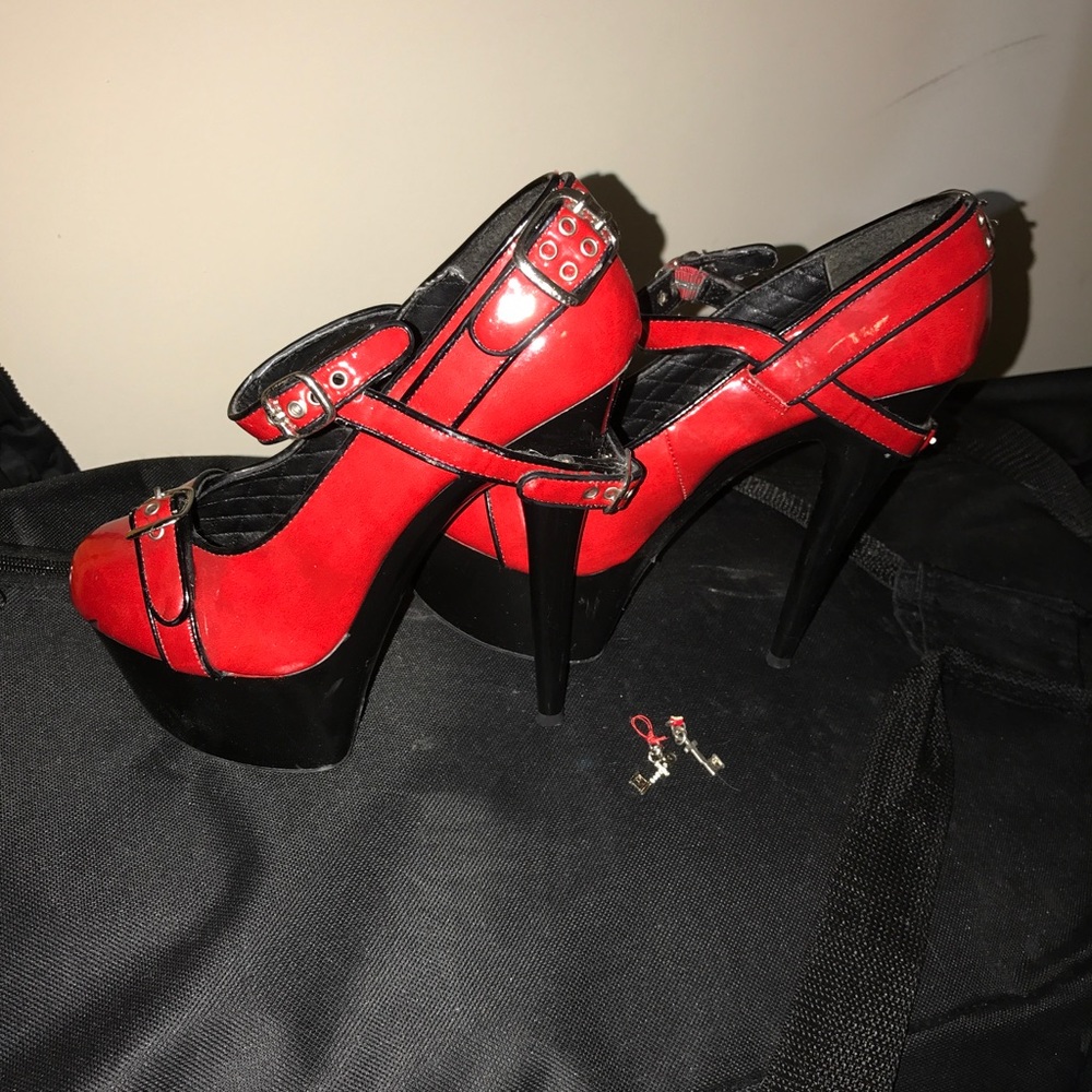 Candy Apple Red Penthouse Platform Shoes