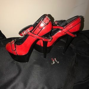 Candy Apple Red Penthouse Platform Shoes