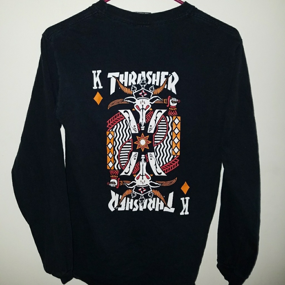 Thrasher Skateboarding Kings Card Long Sleeve