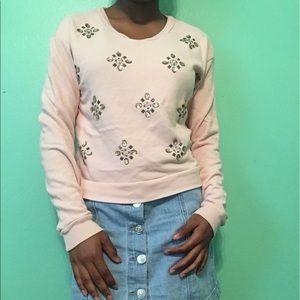 Pink rhinestone sweatshirt