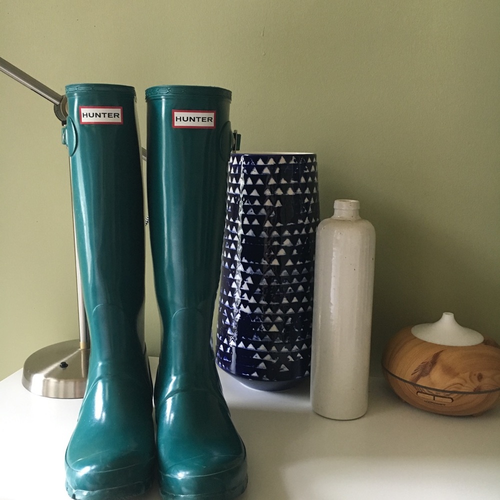 Teal Hunter Rain Boots sz 7