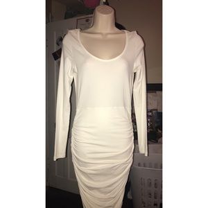 Express white long sleeve dress