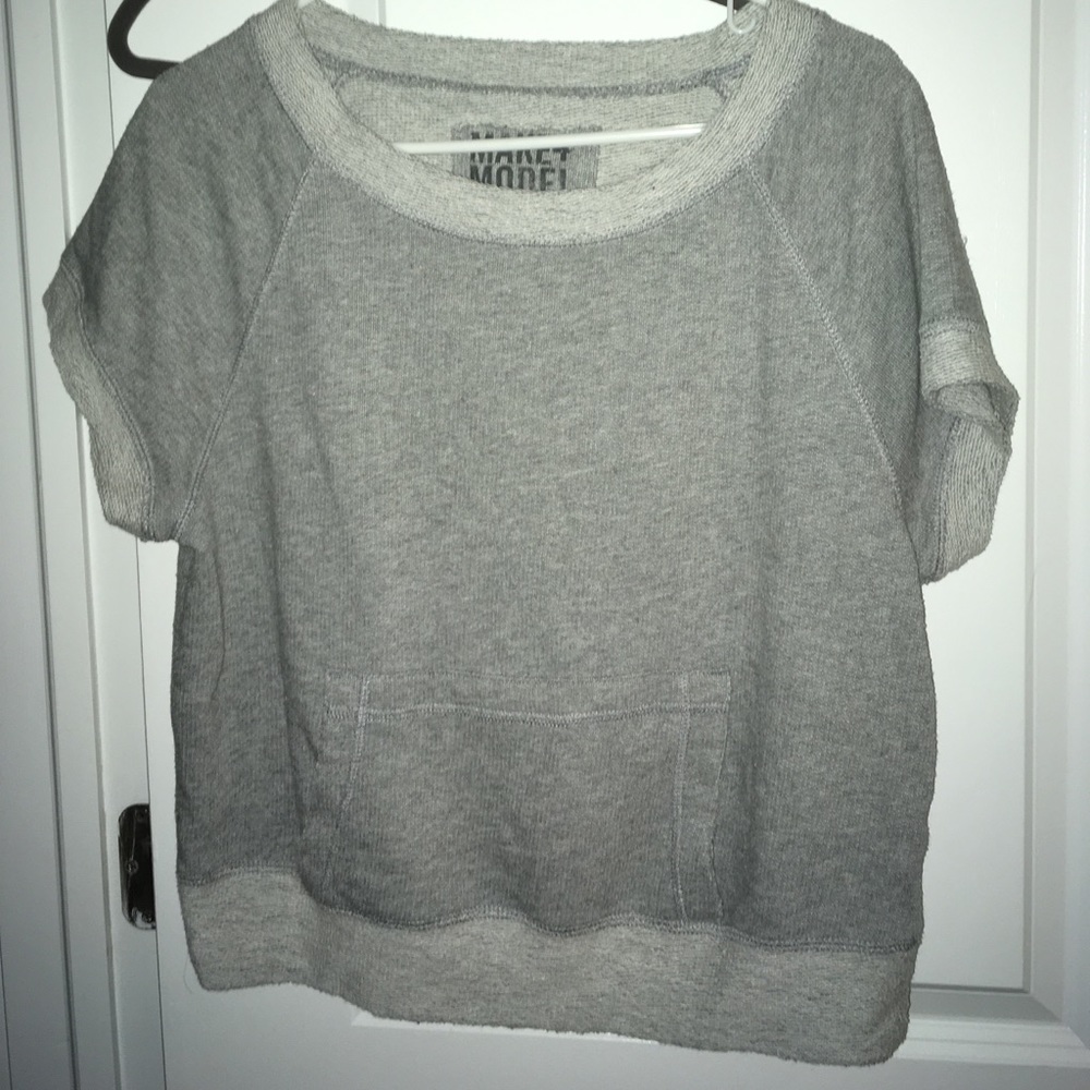 Make + Model sweatshirt tee w/ front pocket
