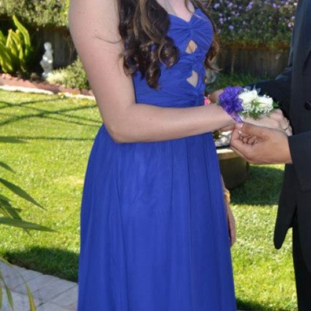 Purple with a hint of blue prom dress