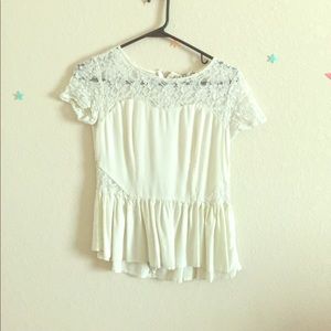 Peplum lace top