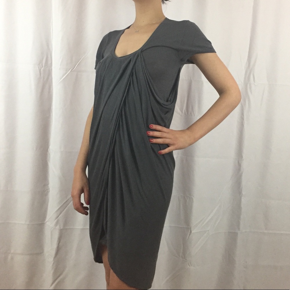 Sisley gray wrap dress