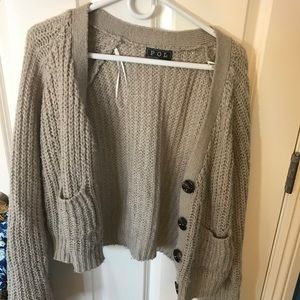 Tan cardigan with buttons