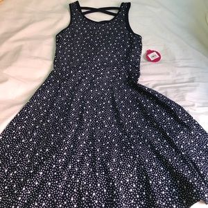 So girls Blue stars skater dress