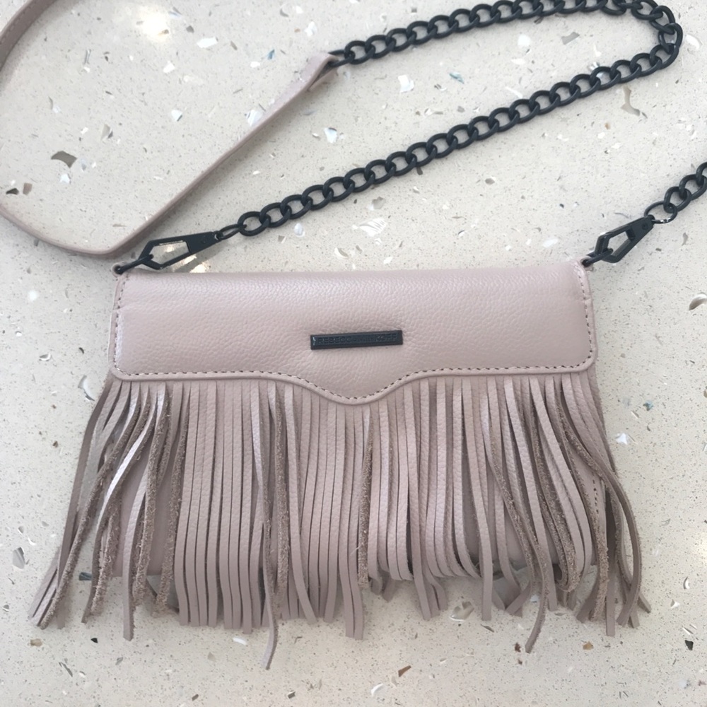 Blush wallet on chain fringe bohemian