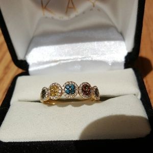 14k Gold Levian Colored Diamond Ring