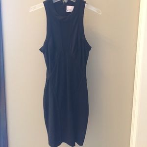 Bebe kardashians black dress with net keyhole