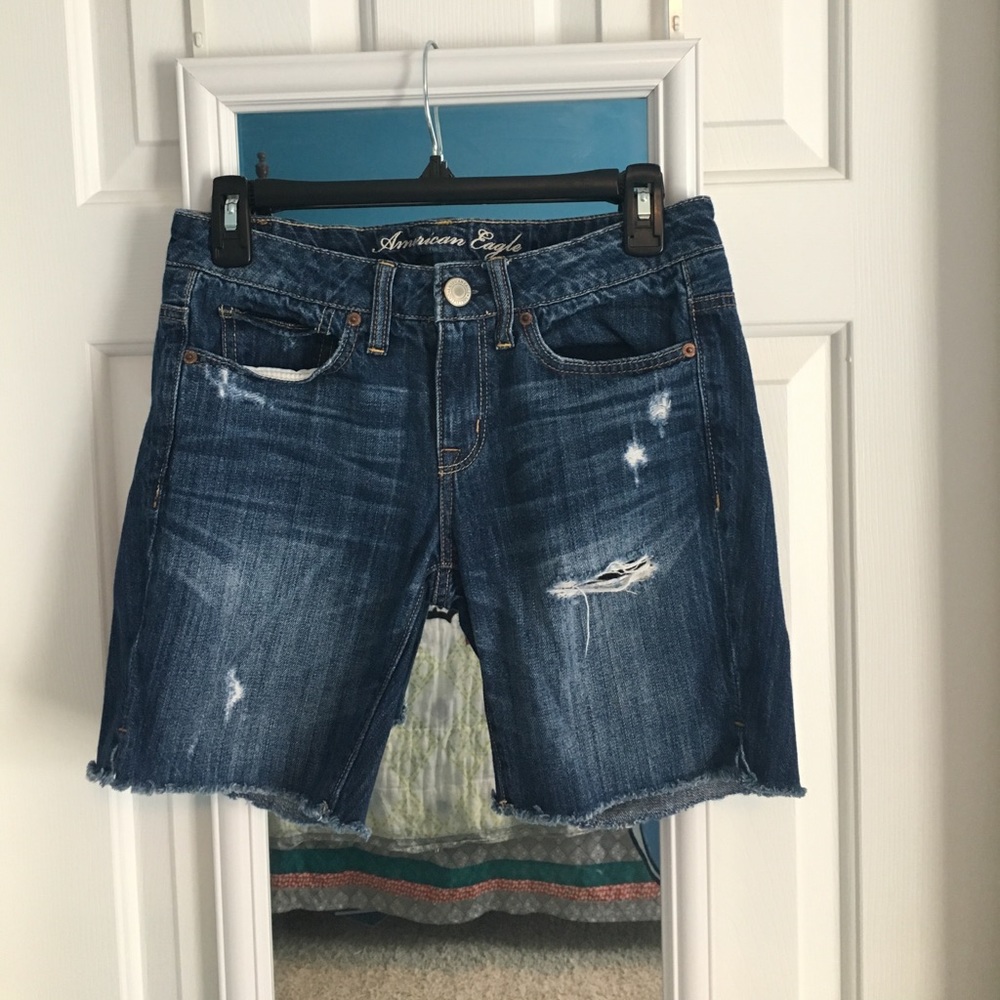 American Eagle Distressed Jean Shorts