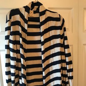 Navy and cream sweater