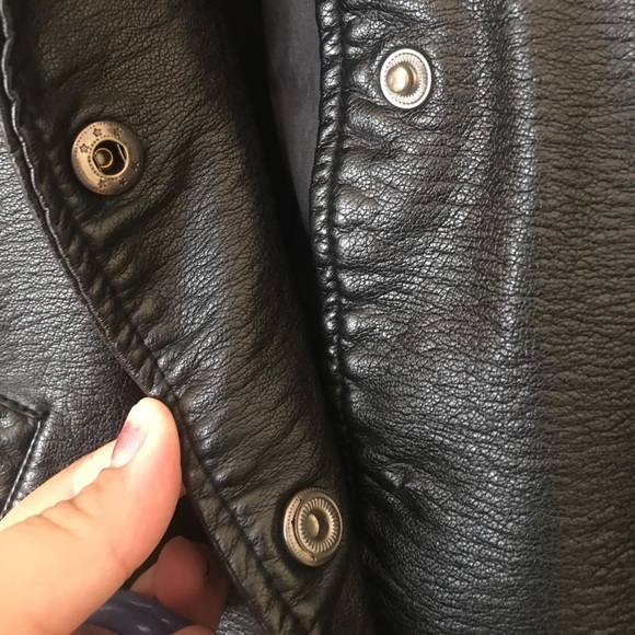 Leather + Cotton A Jacket - Picture 4 of 4
