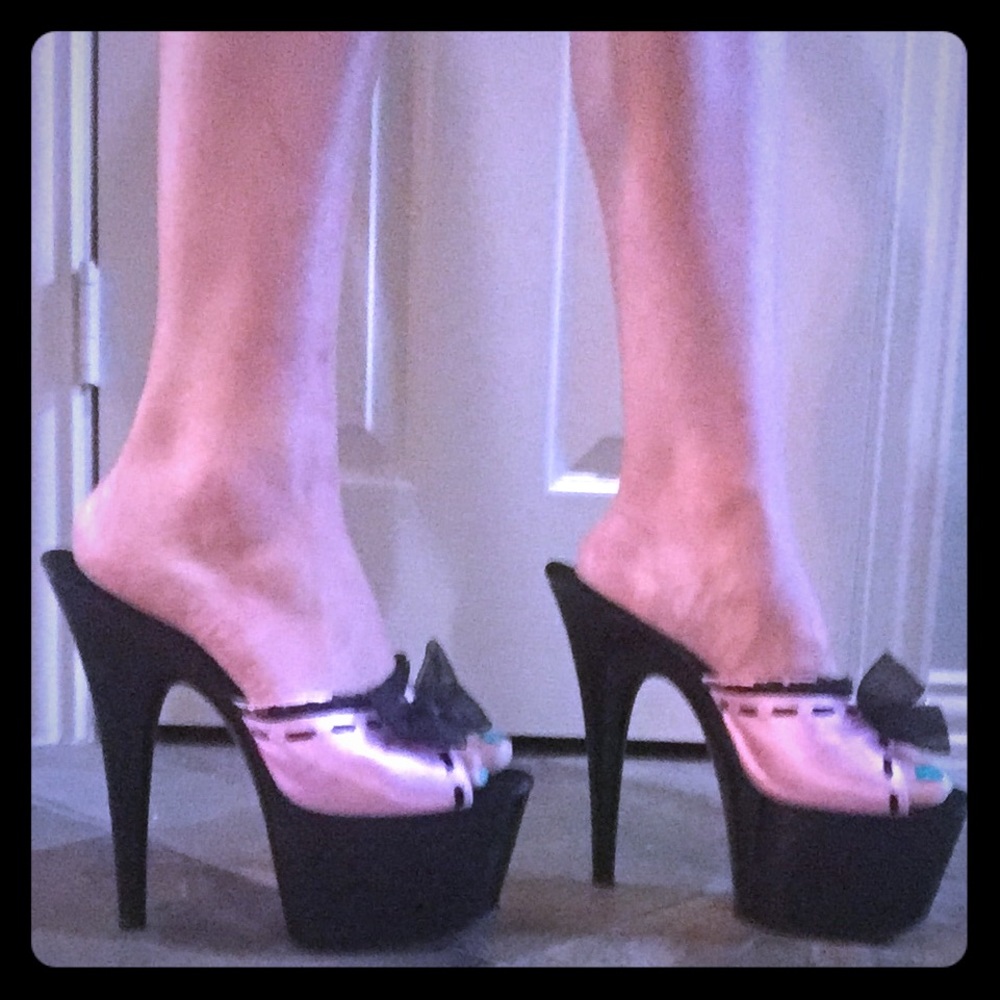 Pleaser Adore Sassy Lace Bow Tie Sexy Heels!