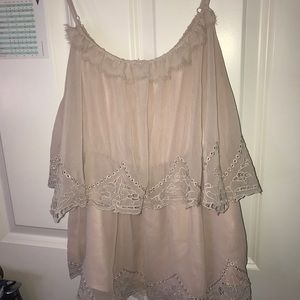 Baby pink layered tank top