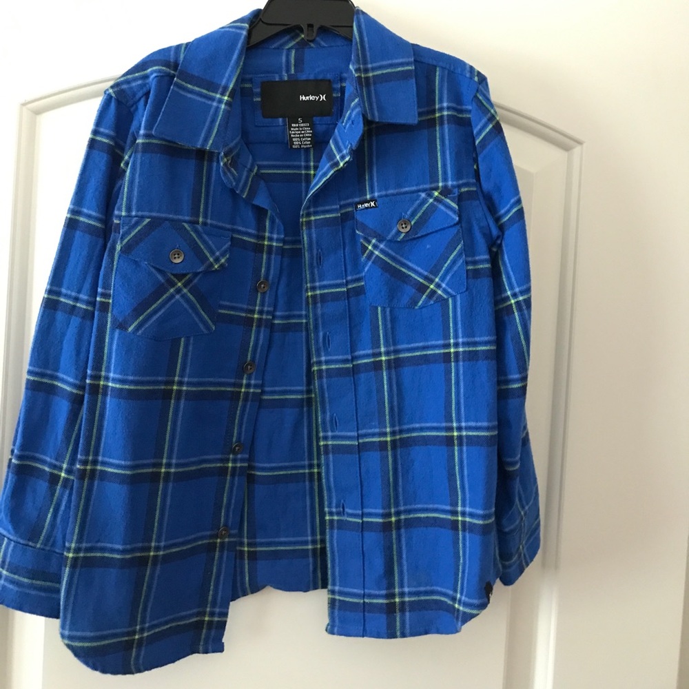Boys Hurley Button Up Flannel