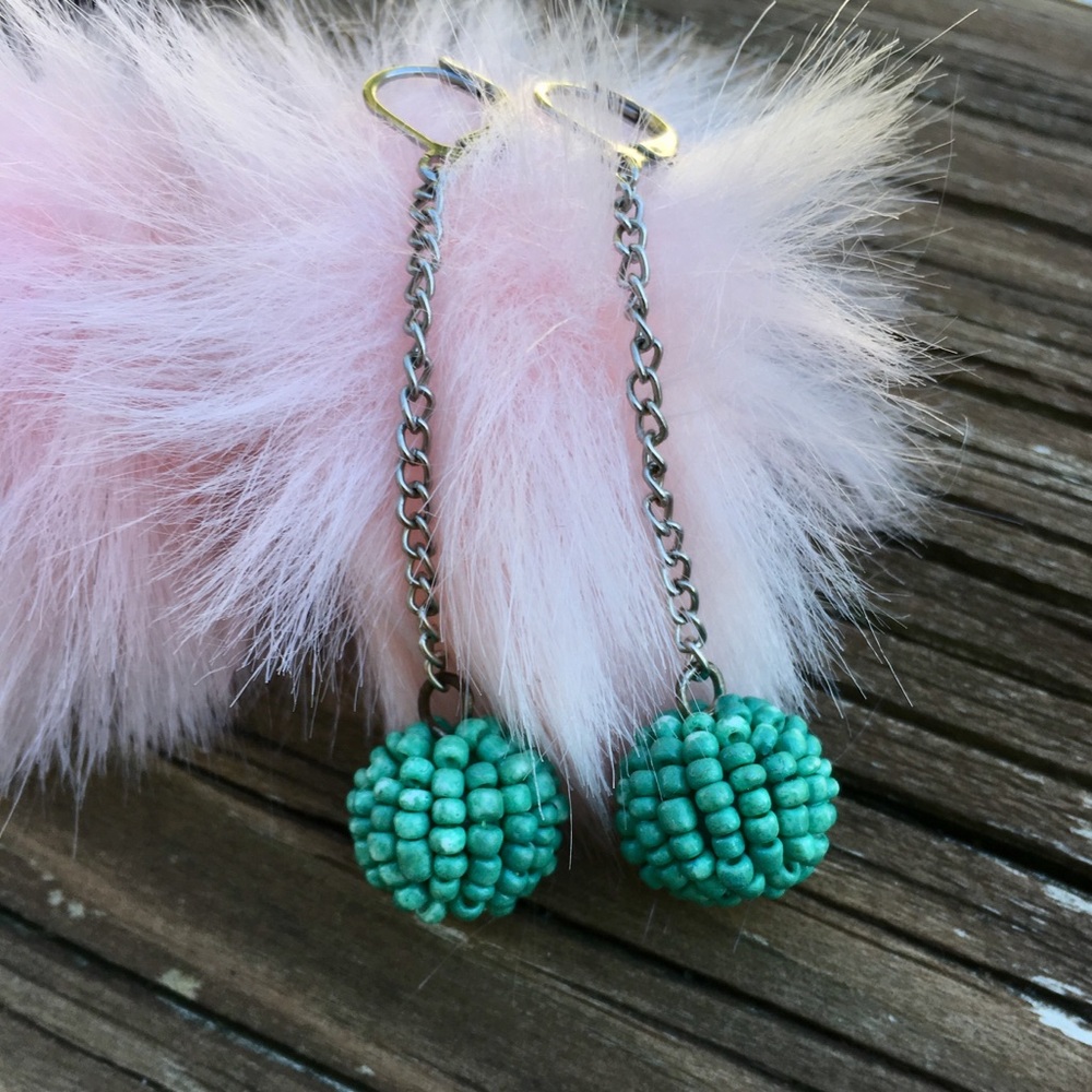 Turquoise beaded earrings