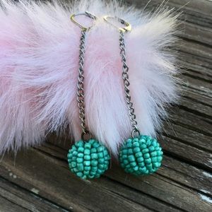 Turquoise beaded earrings