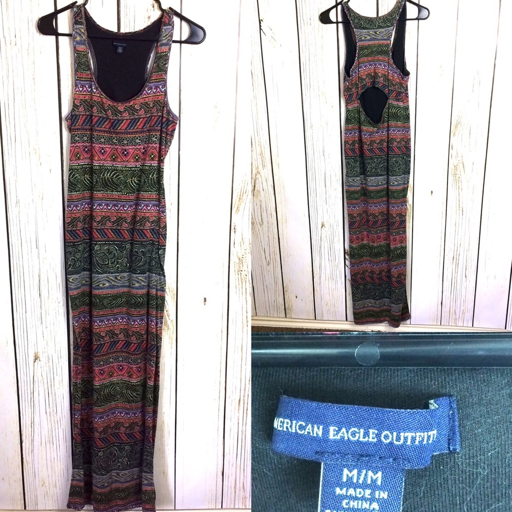 🌺American Eagle Tribal Cut Out Maxi Dress