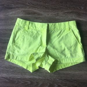 J. Crew Neon Garment Dyed Cotton Chino Shorts
