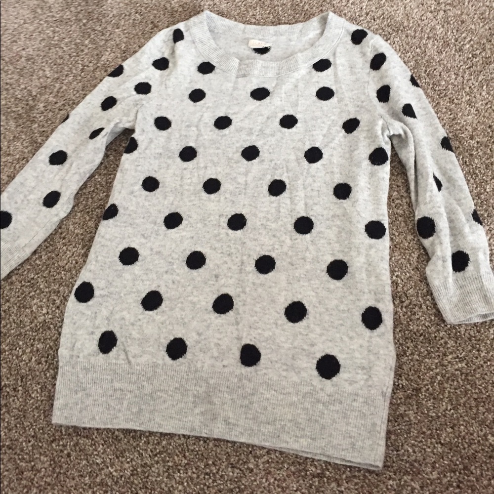 j crew polka dot sweater