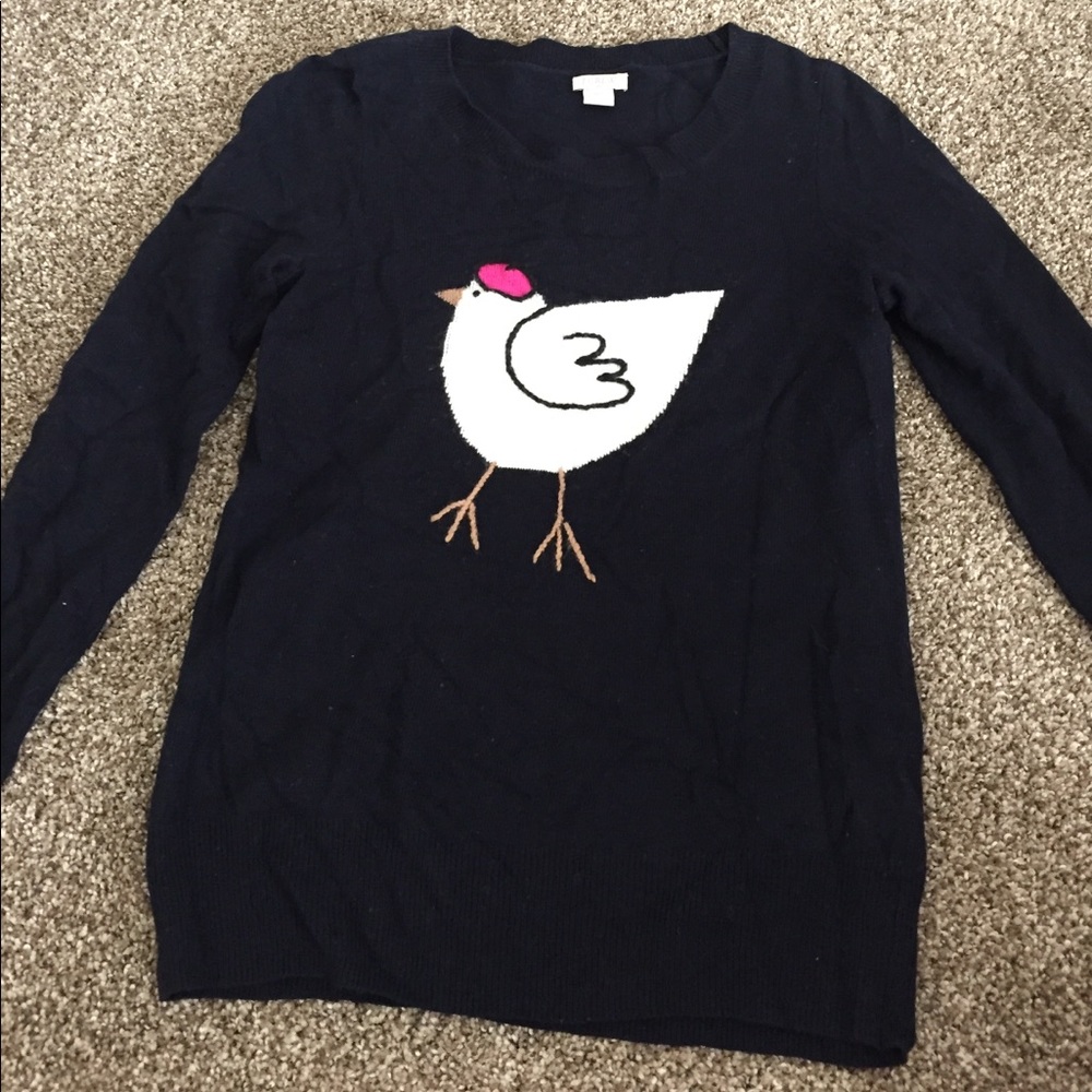 J crew chickens sweater