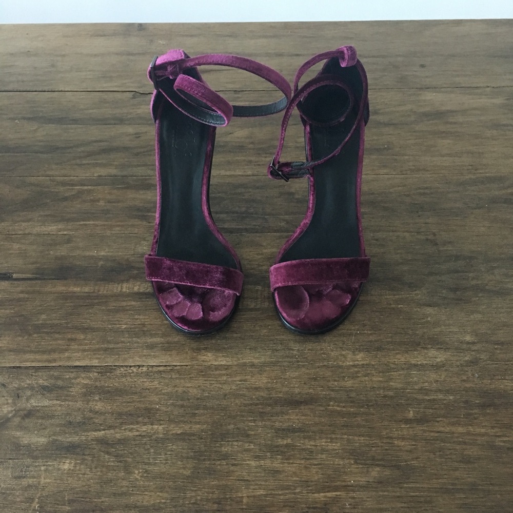 Tibi velvet strappy heels - size 36.